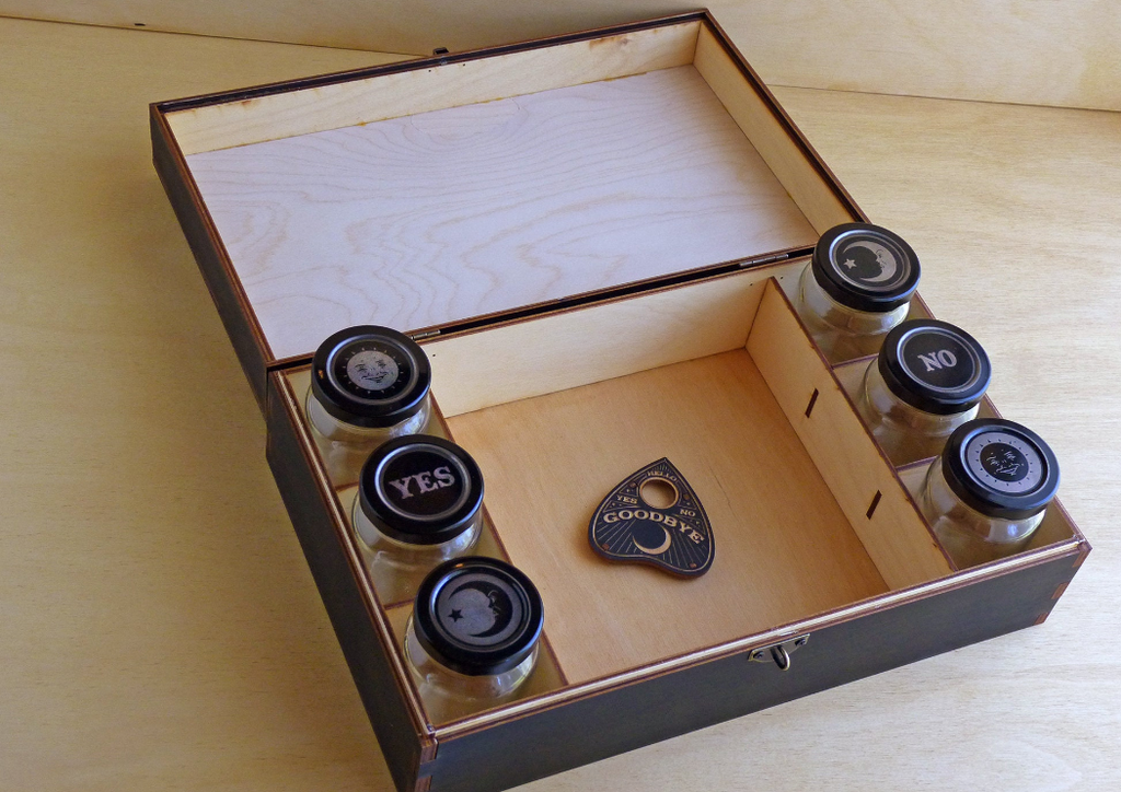 OUIJA BOARD STORAGE BOX/JARS