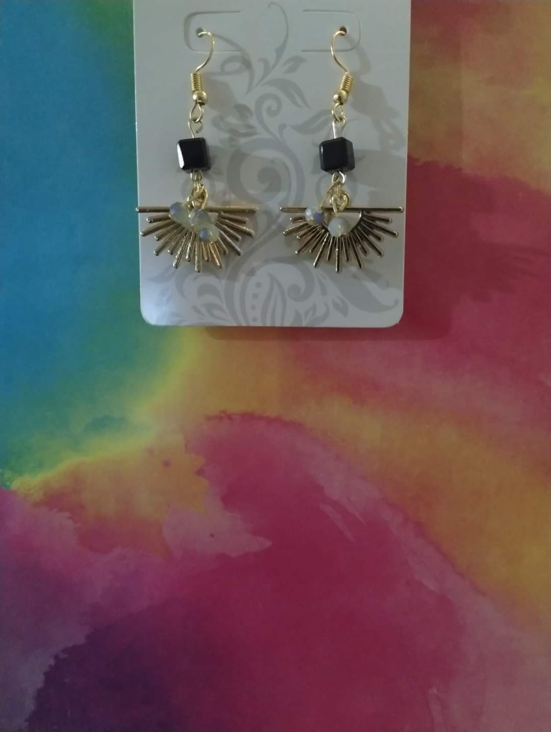 CRYSTAL STARBUSRT EARRINGS